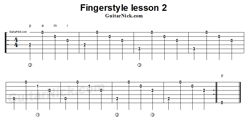 fingerstyle-lesson-2-guitar-tab